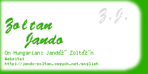 zoltan jando business card